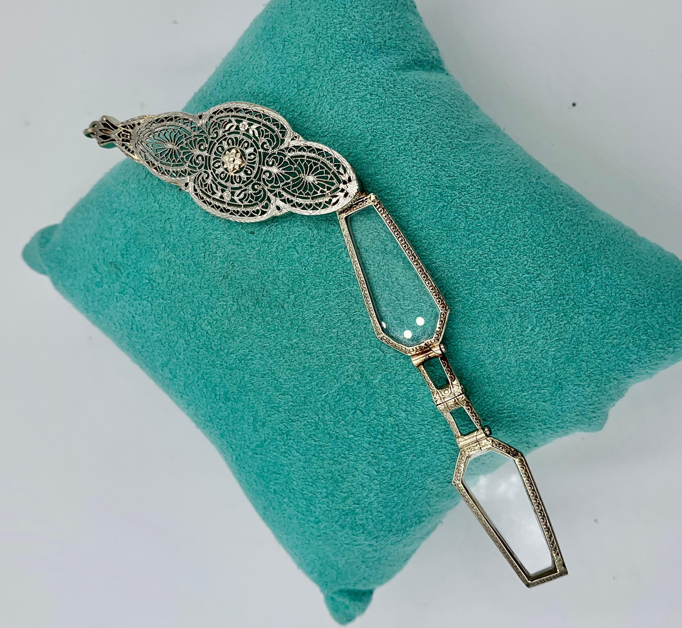 vintage magnifying glass necklace