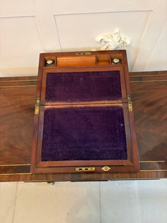 Antique Victorian Mahogany Brass Bound Writing Box