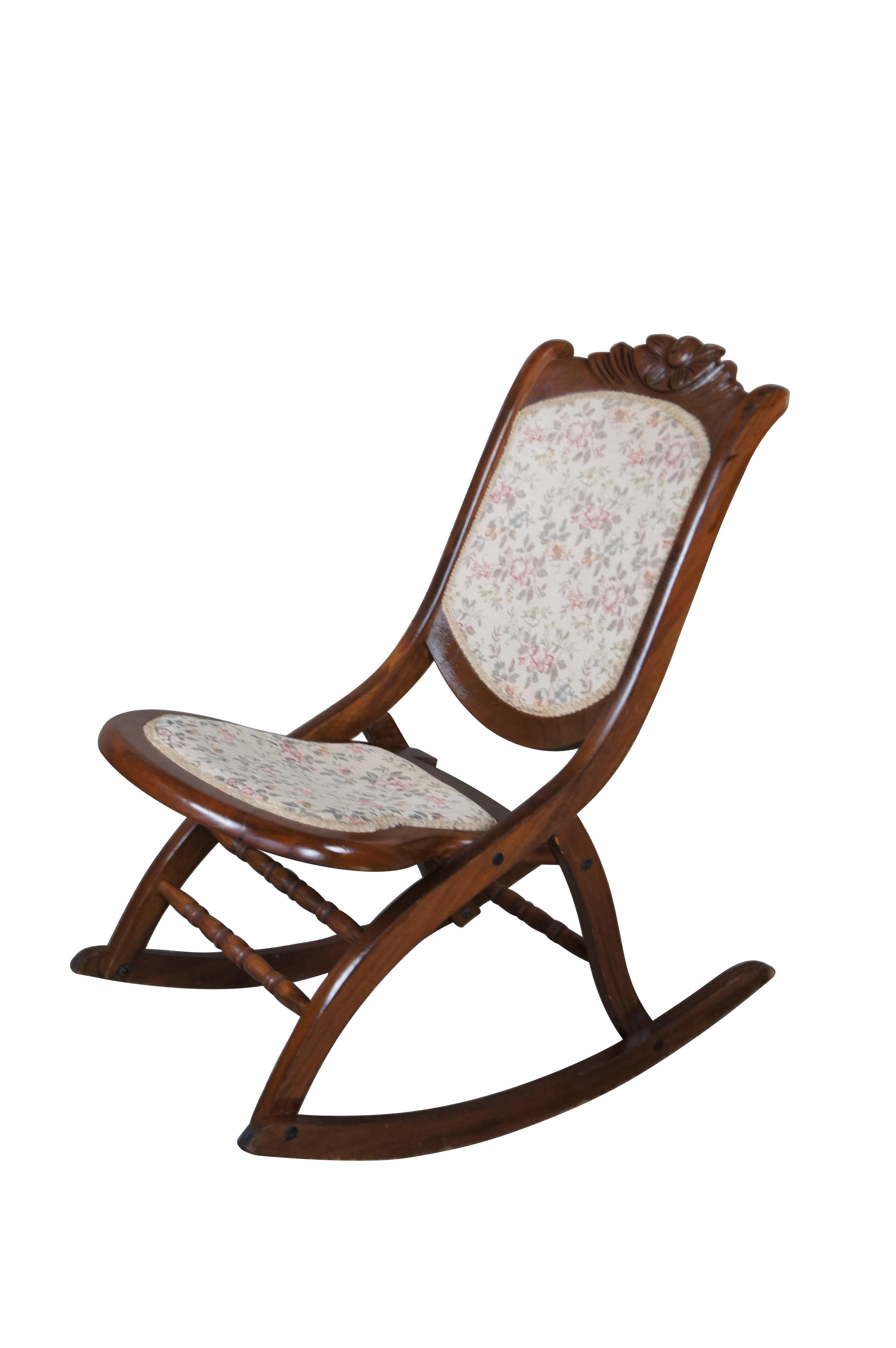 antique folding rocking chair
