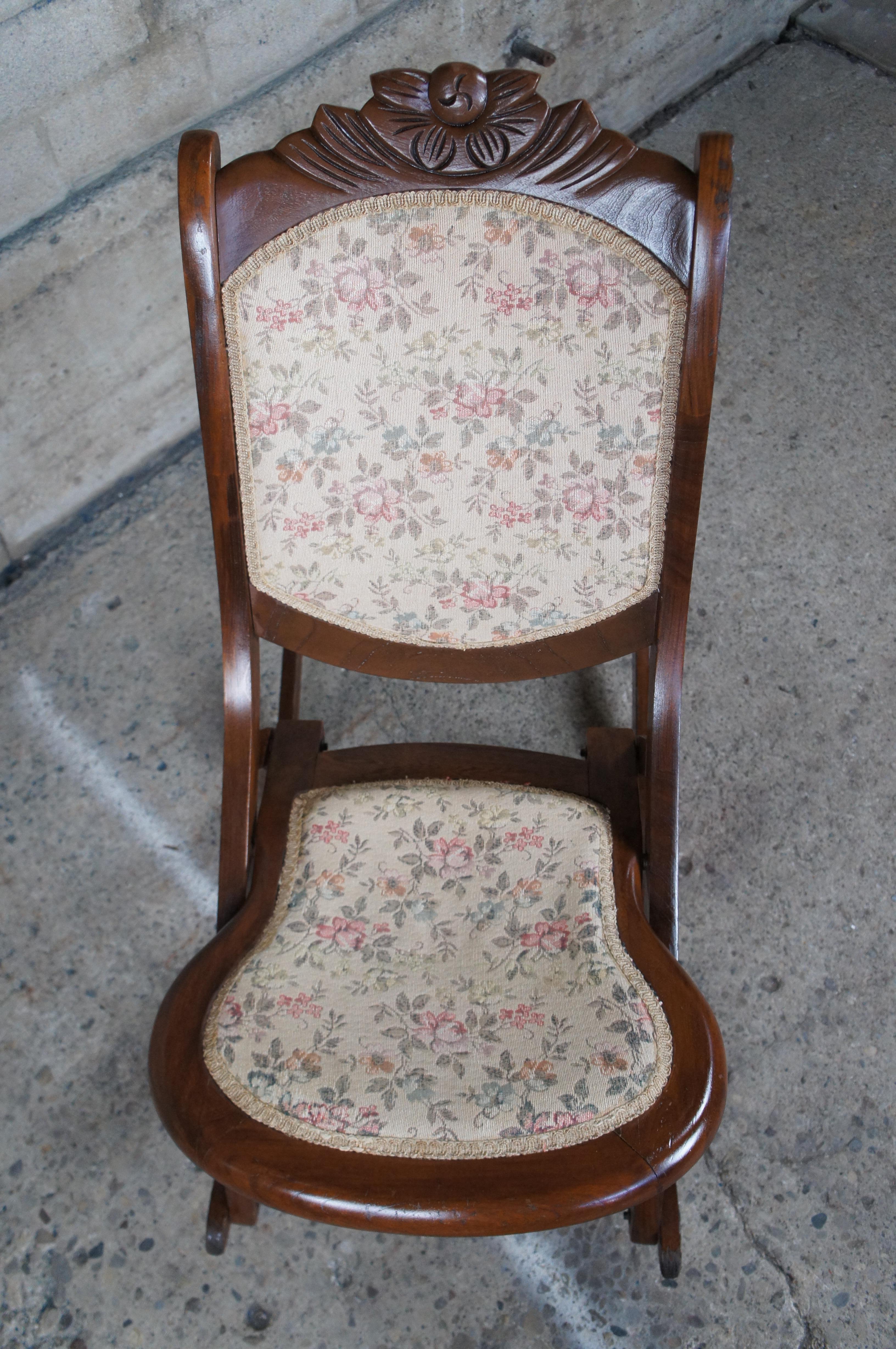 folding antique rocking chair