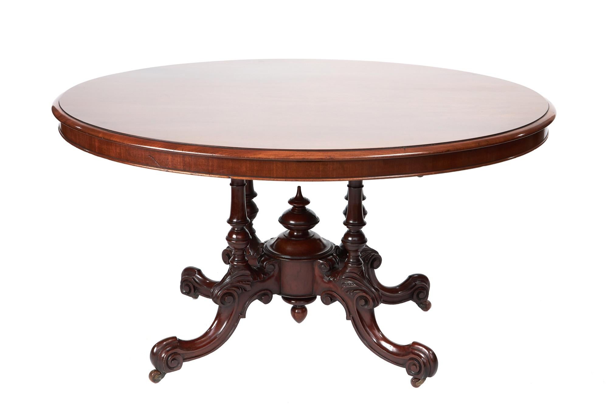 English Antique Victorian Mahogany Centre Table For Sale
