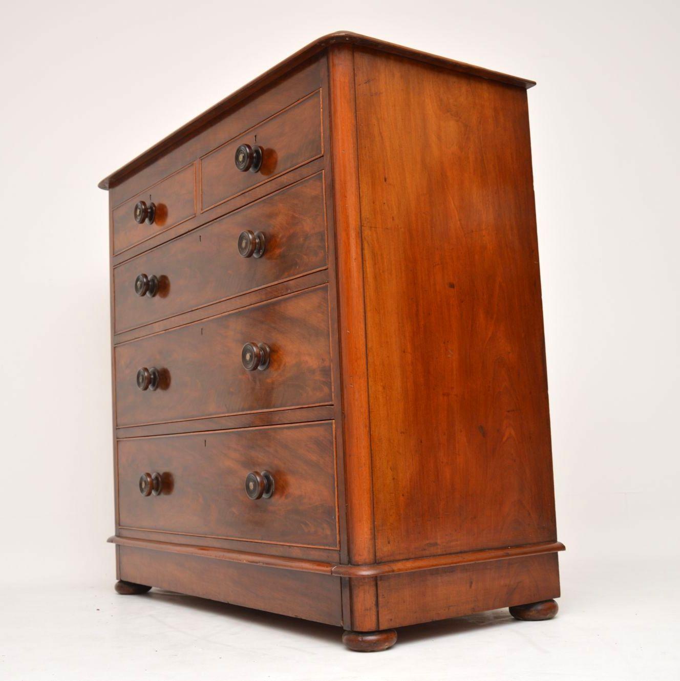 Antique Victorian Mahogany Chest of Drawers 3