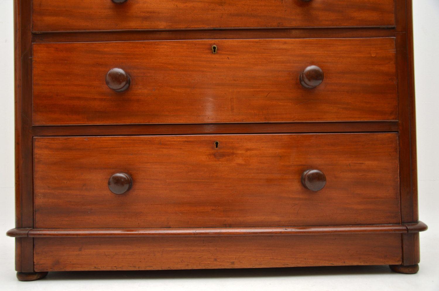 Antique Victorian Mahogany Chest of Drawers 5