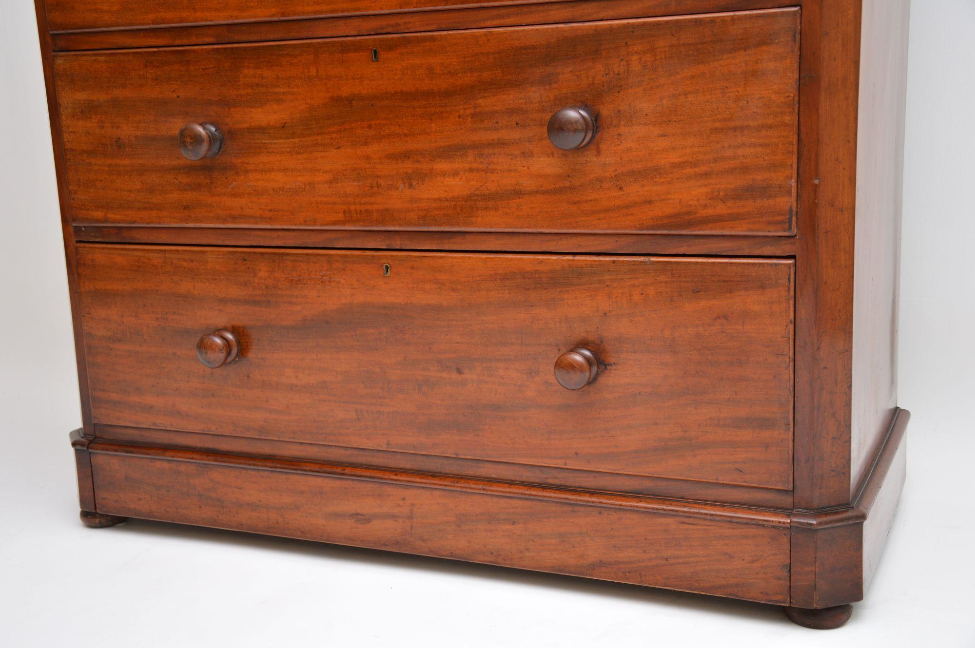 Antique Victorian Mahogany Chest of Drawers 3