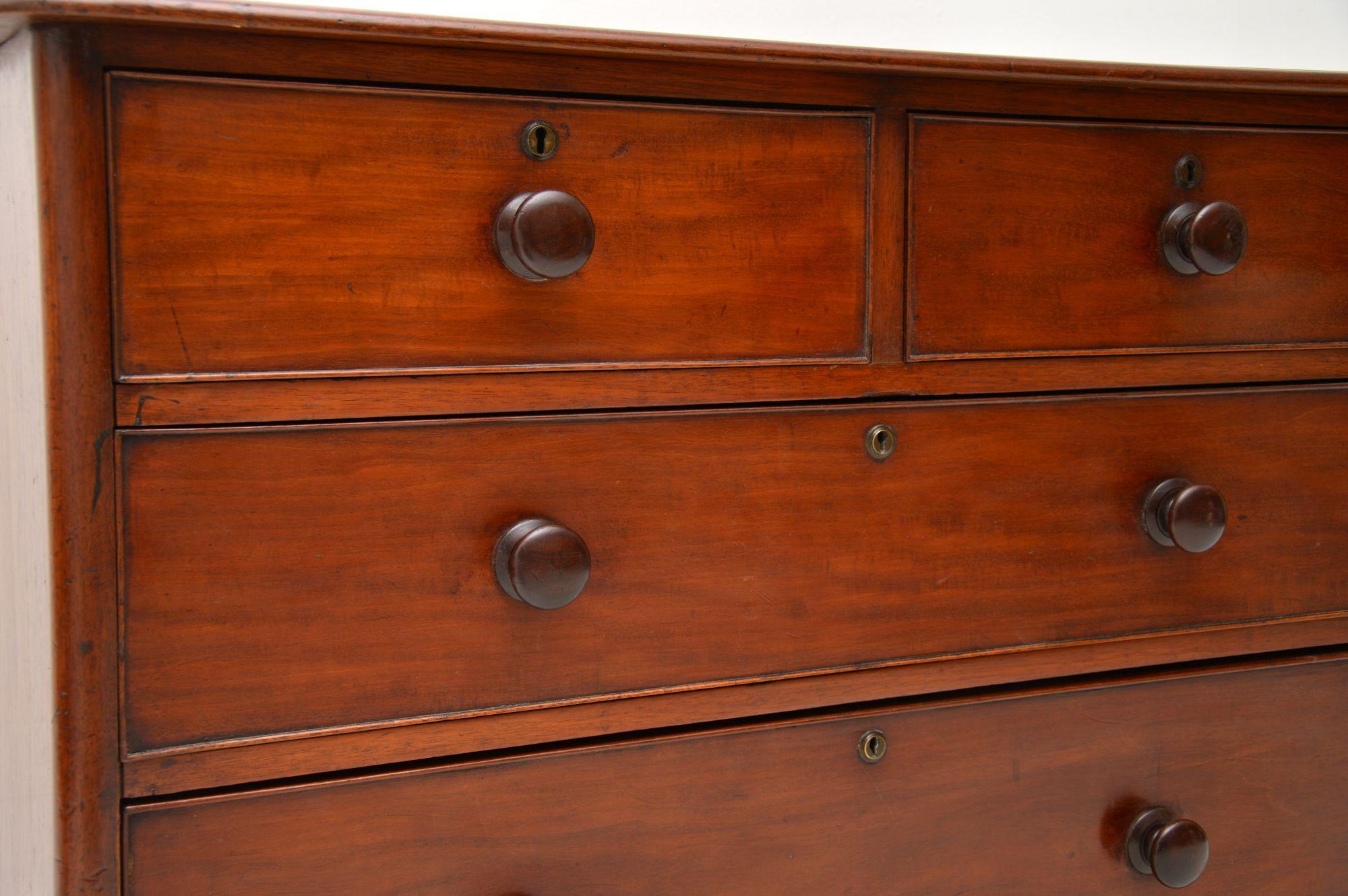 Antique Victorian Mahogany Chest of Drawers 2