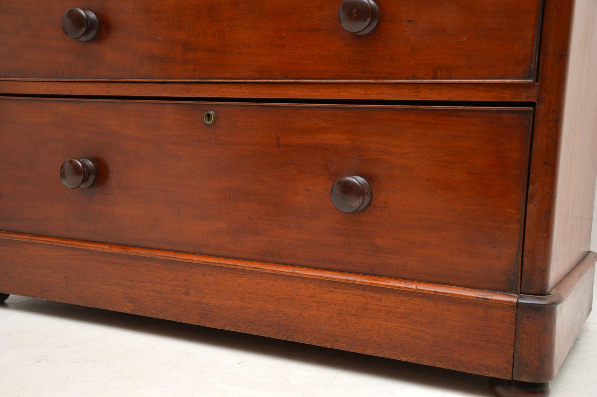 Antique Victorian Mahogany Chest of Drawers 3