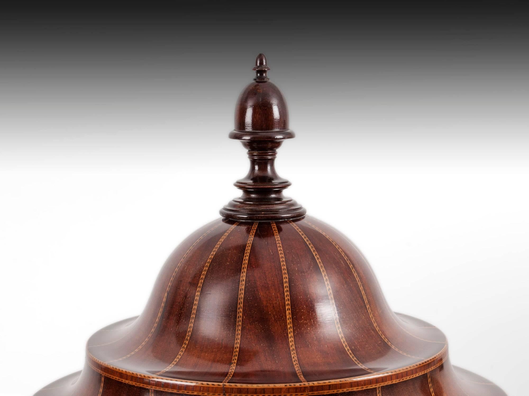 Antique Victorian Mahogany Cutlery Knife Urns, 19th Century For Sale 2