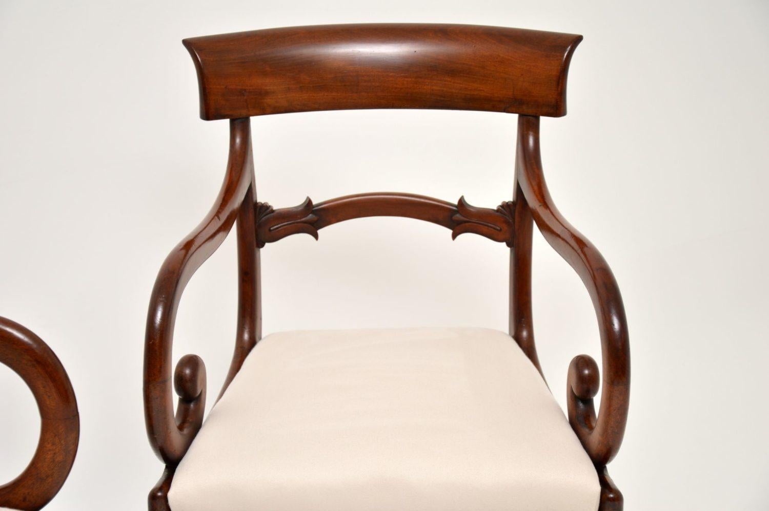 Antique Victorian Mahogany Dining Chairs 3