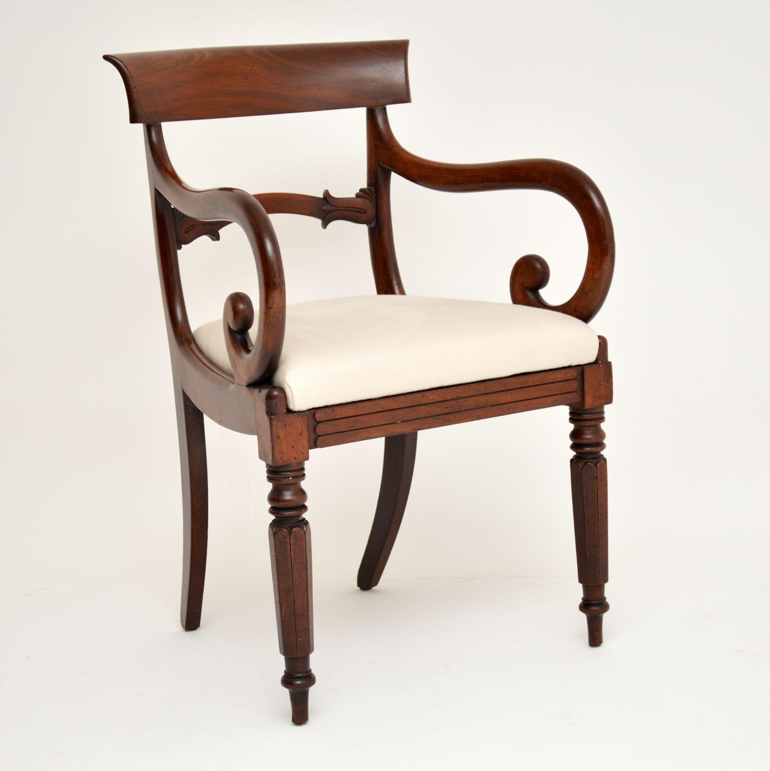 British Antique Victorian Mahogany Dining Chairs