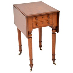 Antique Victorian Mahogany Drop Leaf Side Table