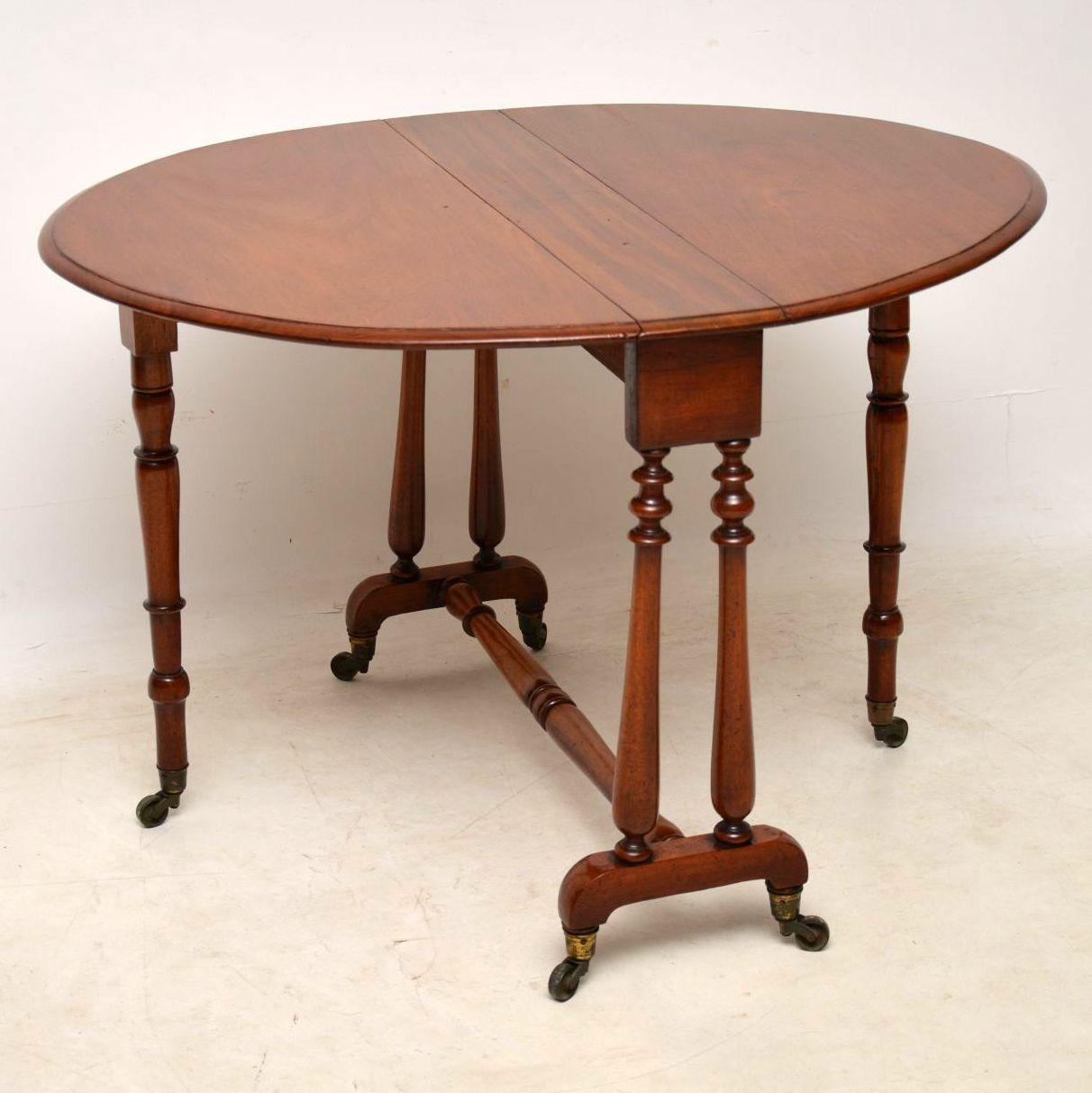 Antique Victorian Mahogany Drop-Leaf Sutherland Table 2