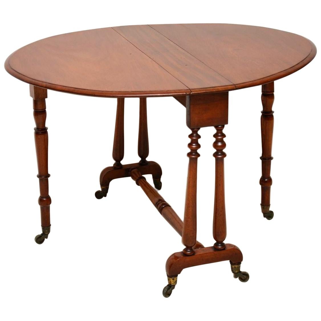 Antique Victorian Mahogany Drop-Leaf Sutherland Table