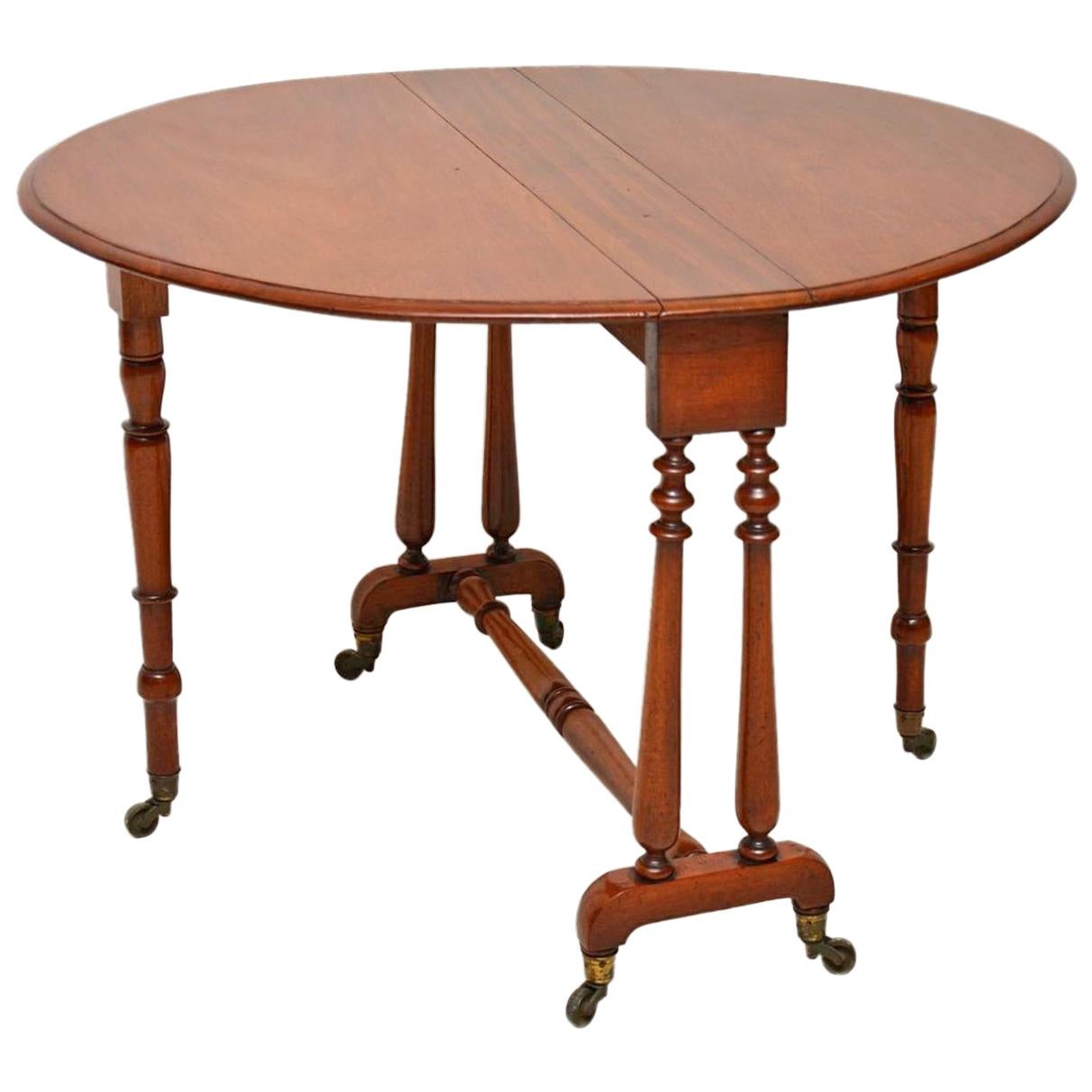 Antique Victorian Mahogany Drop-Leaf Sutherland Table