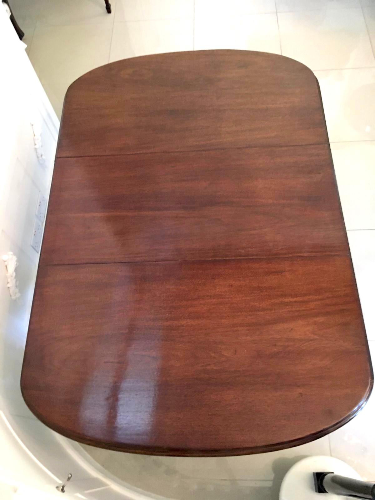 antique mahogany extending dining table