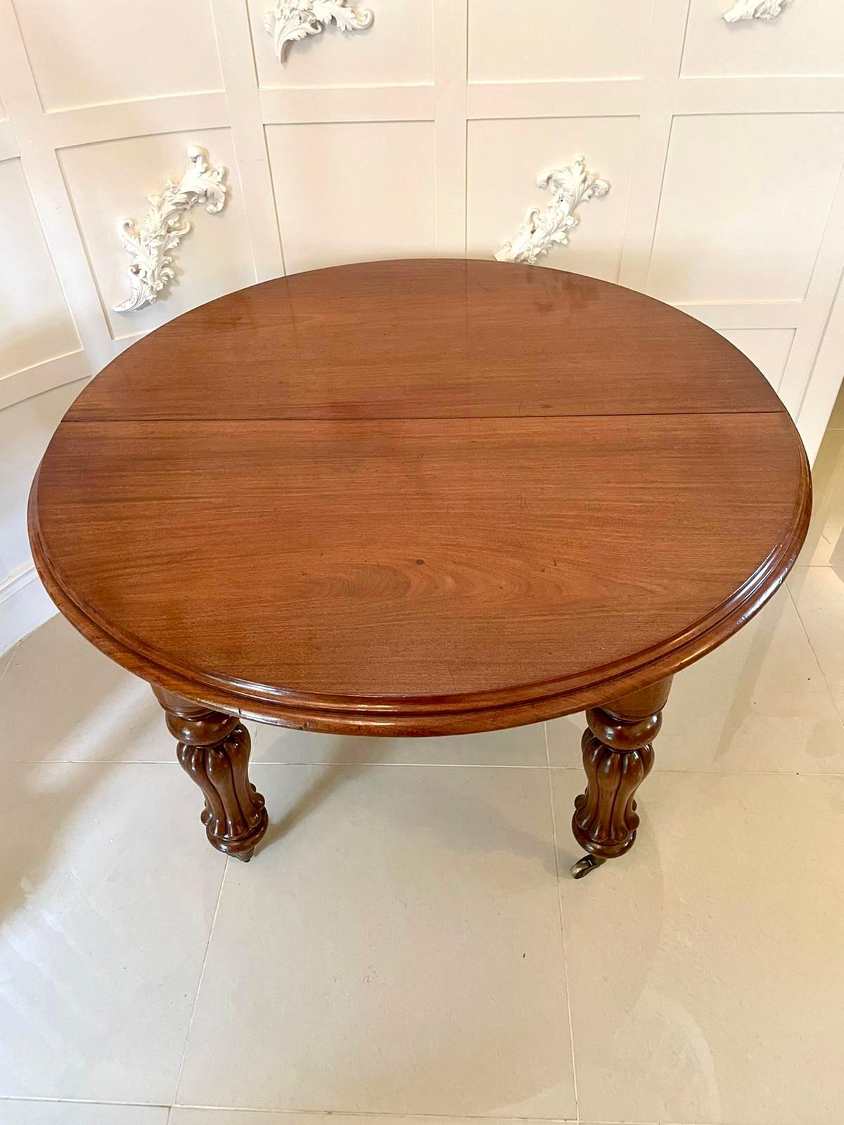 antique mahogany extending dining table
