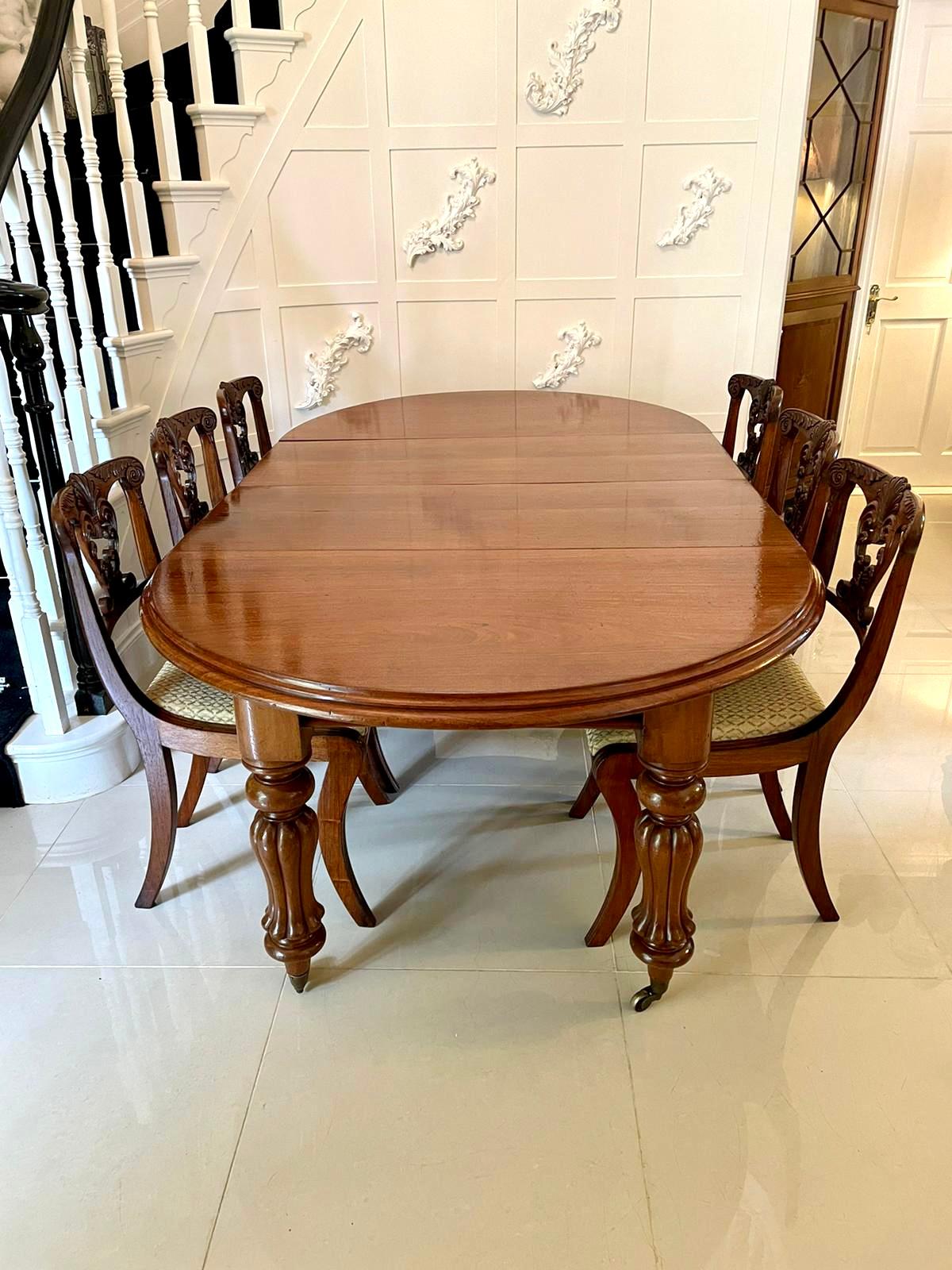 English Antique Victorian Mahogany Extending Dining Table