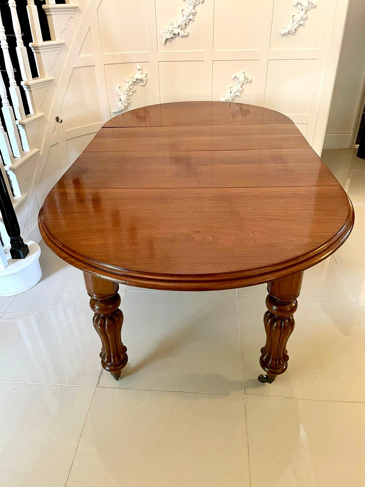 19th Century Antique Victorian Mahogany Extending Dining Table