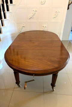 Antique Victorian Mahogany Extending Dining Table, Wind Out Oval Dining Table