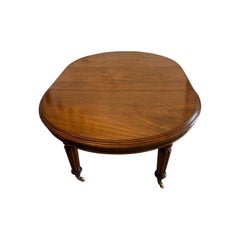 Antique Victorian Mahogany Extending Dining Table, Wind Out Oval Dining Table