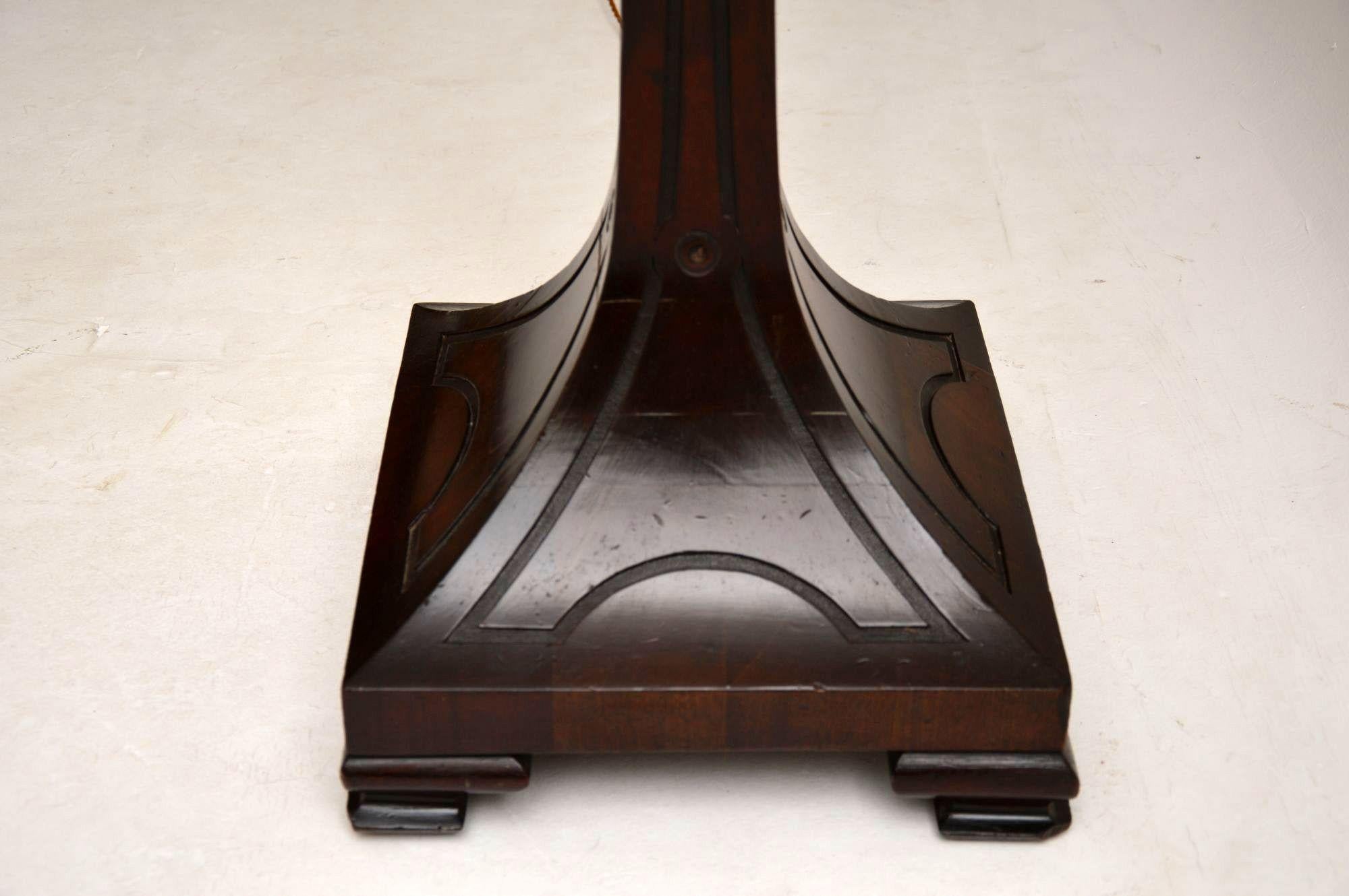 Late 19th Century Antique Victorian Mahogany Floor Lamp