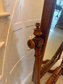 Antique Victorian Mahogany Freestanding Cheval Dressing Mirror