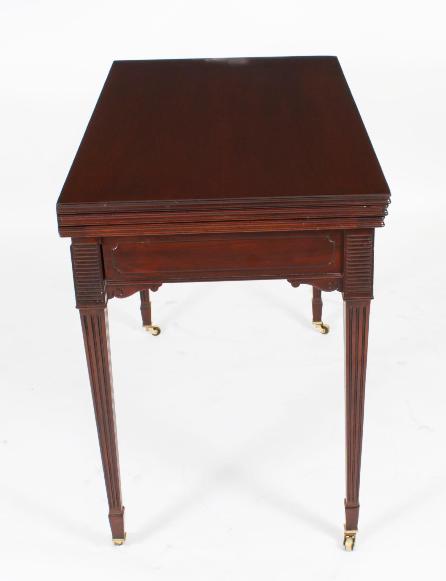 Antique Victorian Mahogany Games Card Roulette Table 19th Century For Sale 6