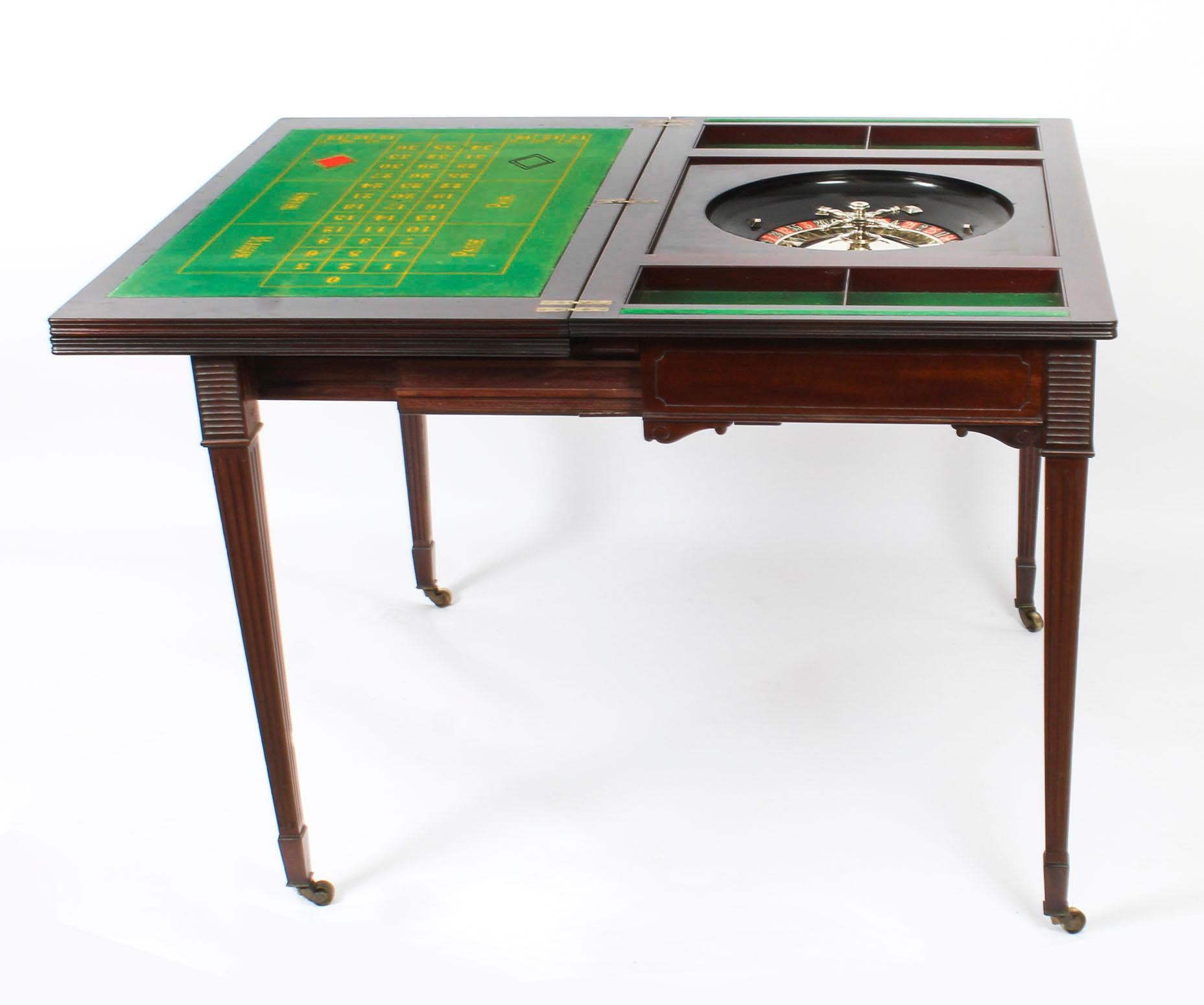 Antique Victorian Mahogany Games Roulette Table, 19th Century at