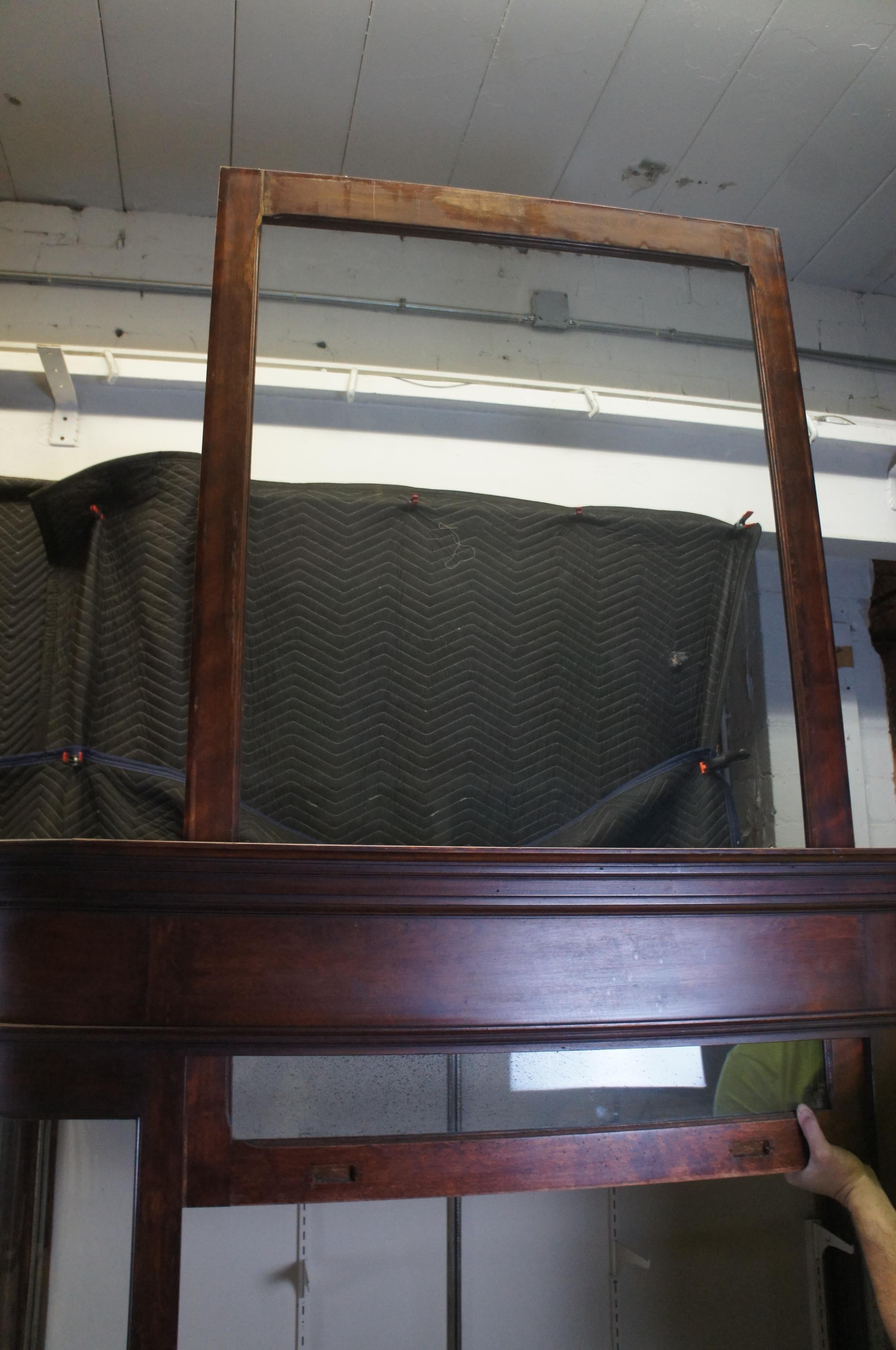 Antiker viktorianischer Apothekerschrank aus Mahagoni, General Store Display Case, 71