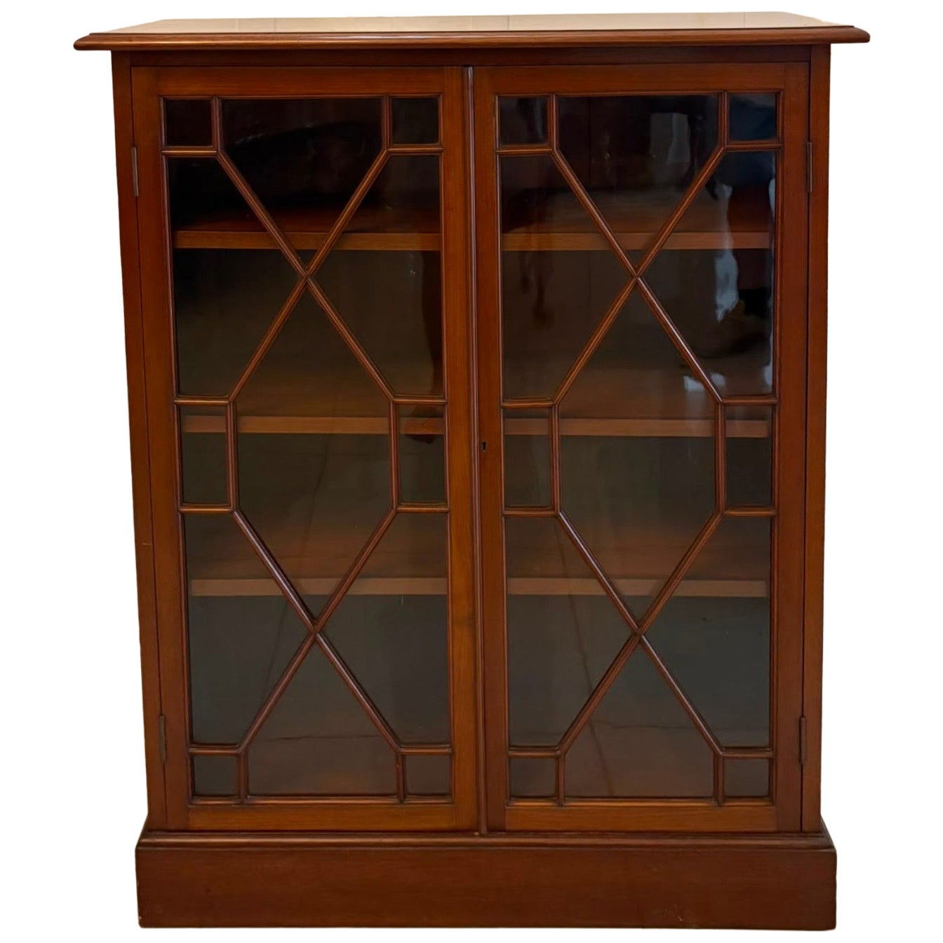 Antique Victorian Mahogany Glazed Bookcase Display Cabinet