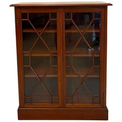 Antique Victorian Mahogany Glazed Bookcase Display Cabinet