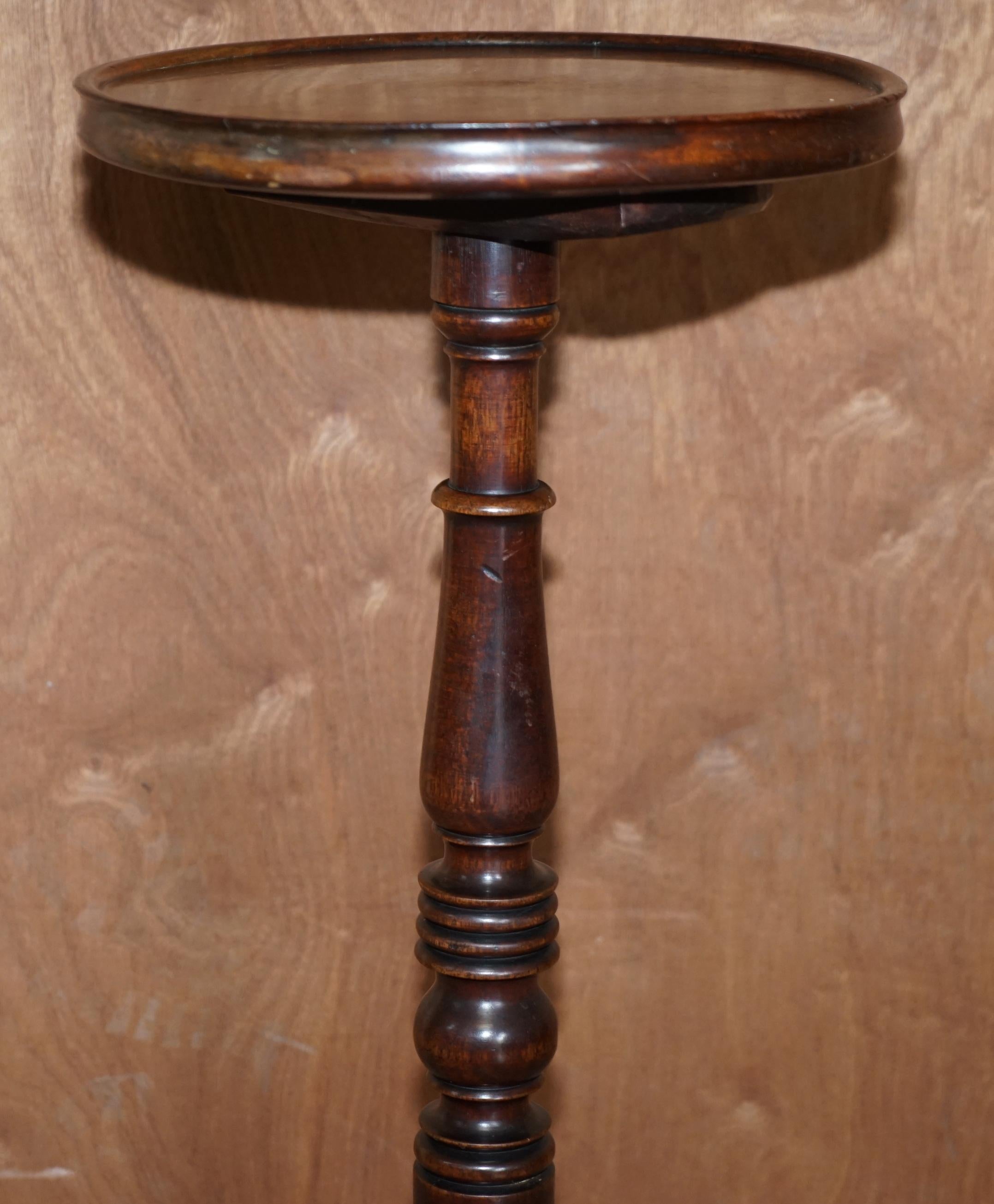 English Antique Victorian Mahogany Hand Carved Jardiniere Table or Plant Stand Pedestal For Sale