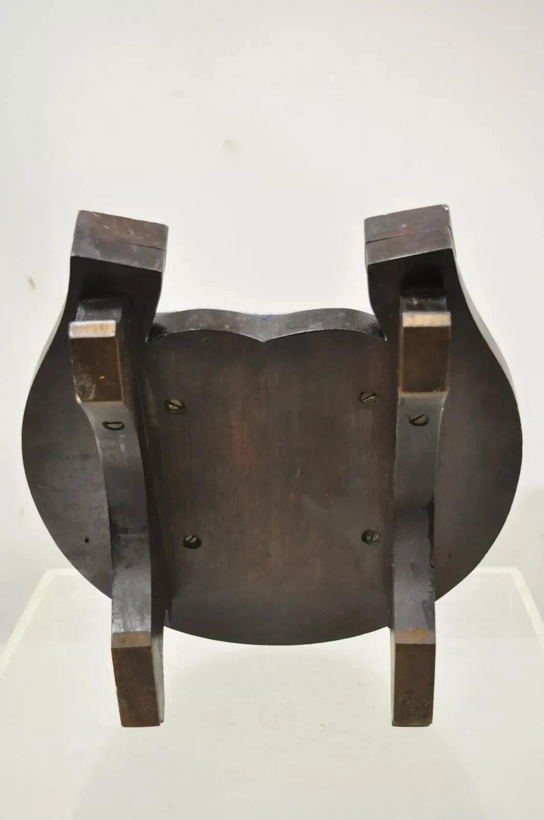Antiquité Victorienne Acajou Fer à Cheval Aiguille Goutte Tabouret Tabouret de Pieds Ottoman en vente 4