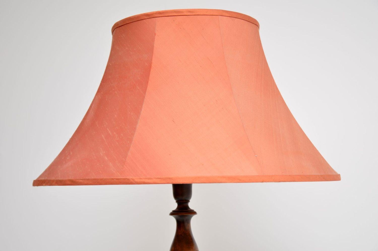 19th Century Antique Victorian Mahogany Lamp