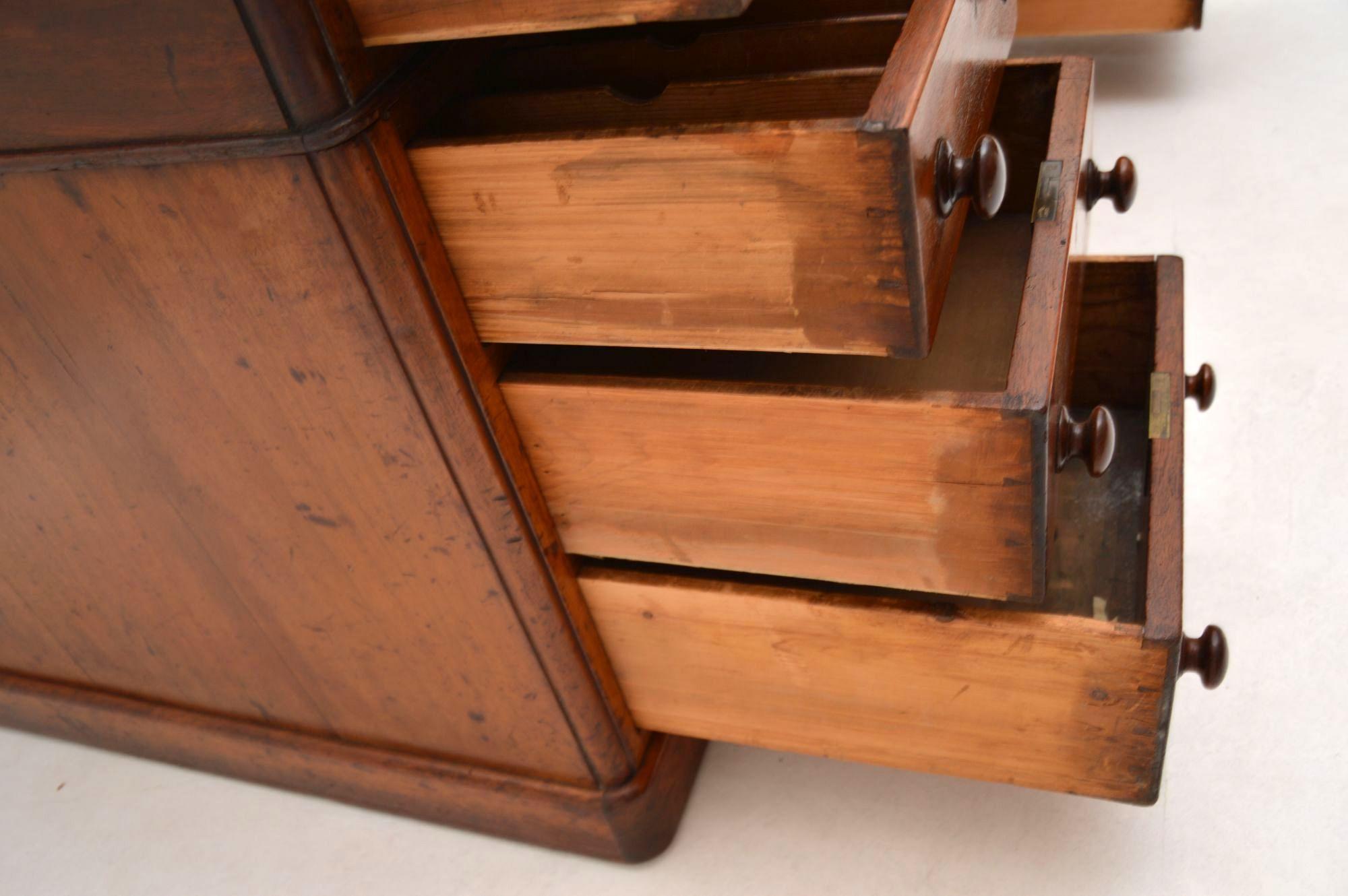 Antique Victorian Mahogany Leather Top Partners Desk 6