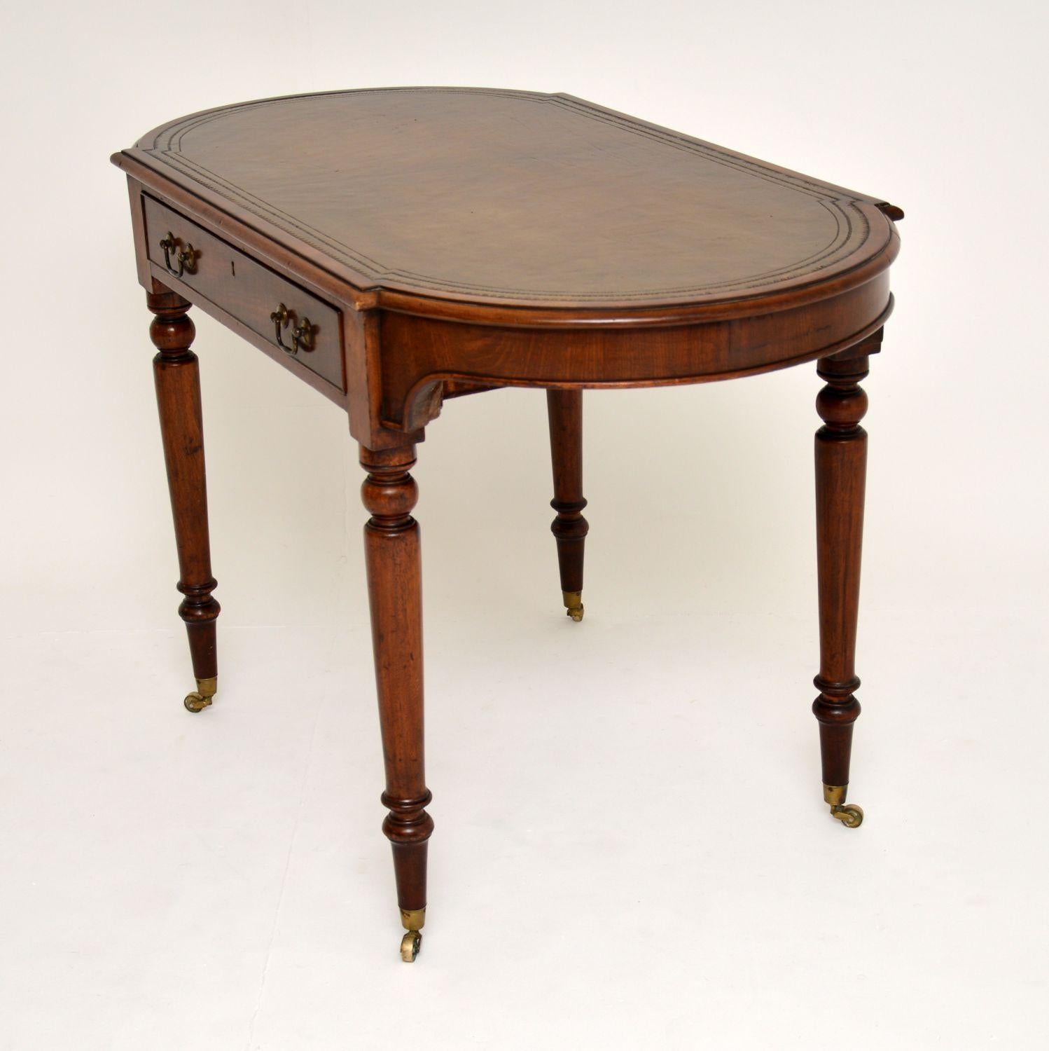 Antique Victorian Mahogany Leather Top Writing Table / Desk In Good Condition In London, GB