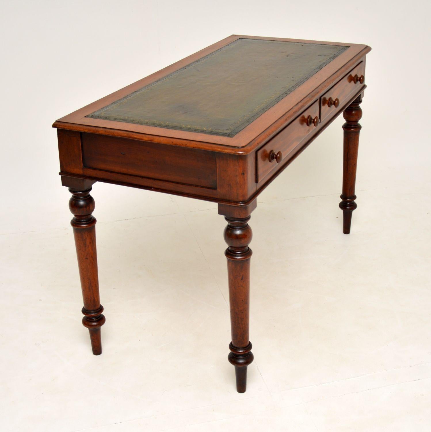 Antique Victorian Mahogany Leather Top Writing Table / Desk 3