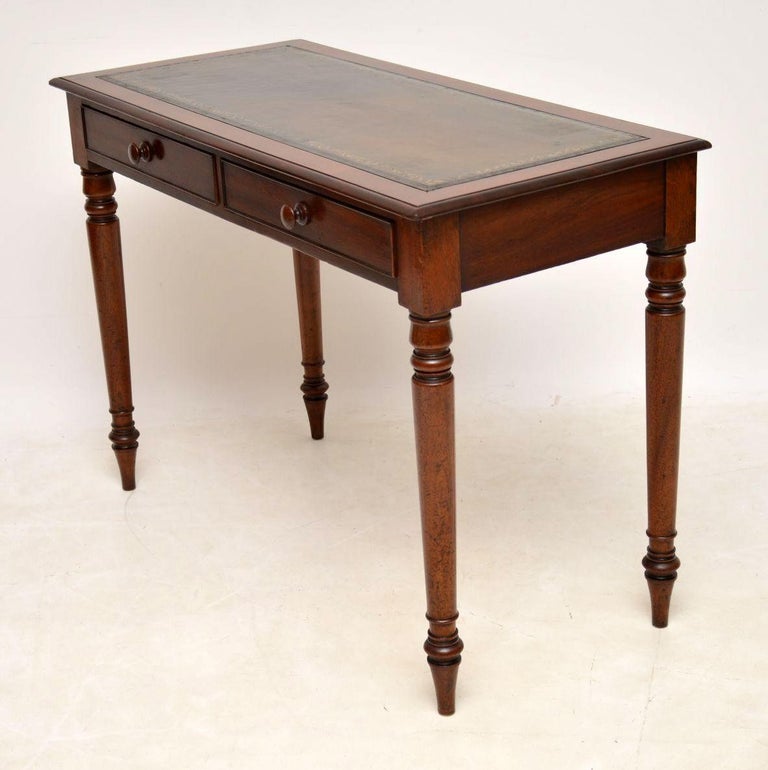 Antique Victorian Mahogany Leather Top Writing Table at ...