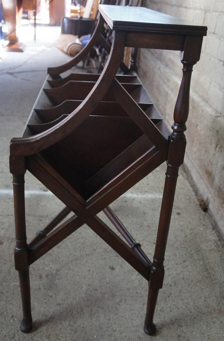 Antique Victorian Mahogany Library Book Trough English Georgian Record ...