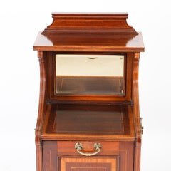 Antique Victorian Mahogany & Marquetry Coal Box Purdonium 19th Century