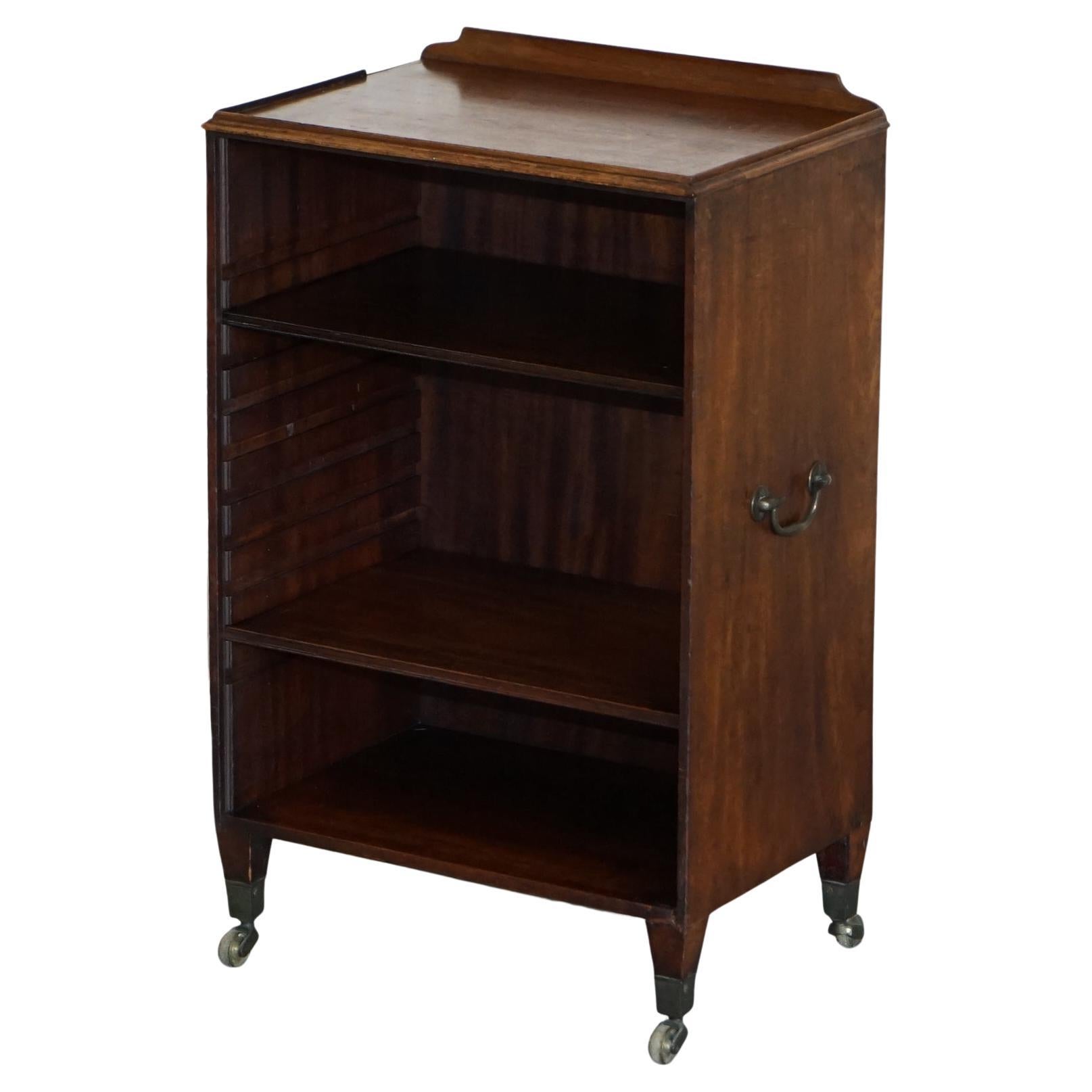 Pair Square Rotating Book Shelf End Tables For Sale at 1stDibs