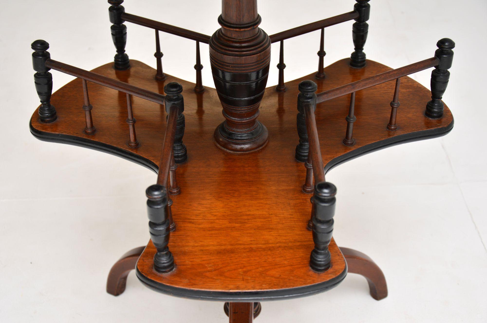 Antique Victorian Mahogany Occasional Table Bookstand In Good Condition In London, GB