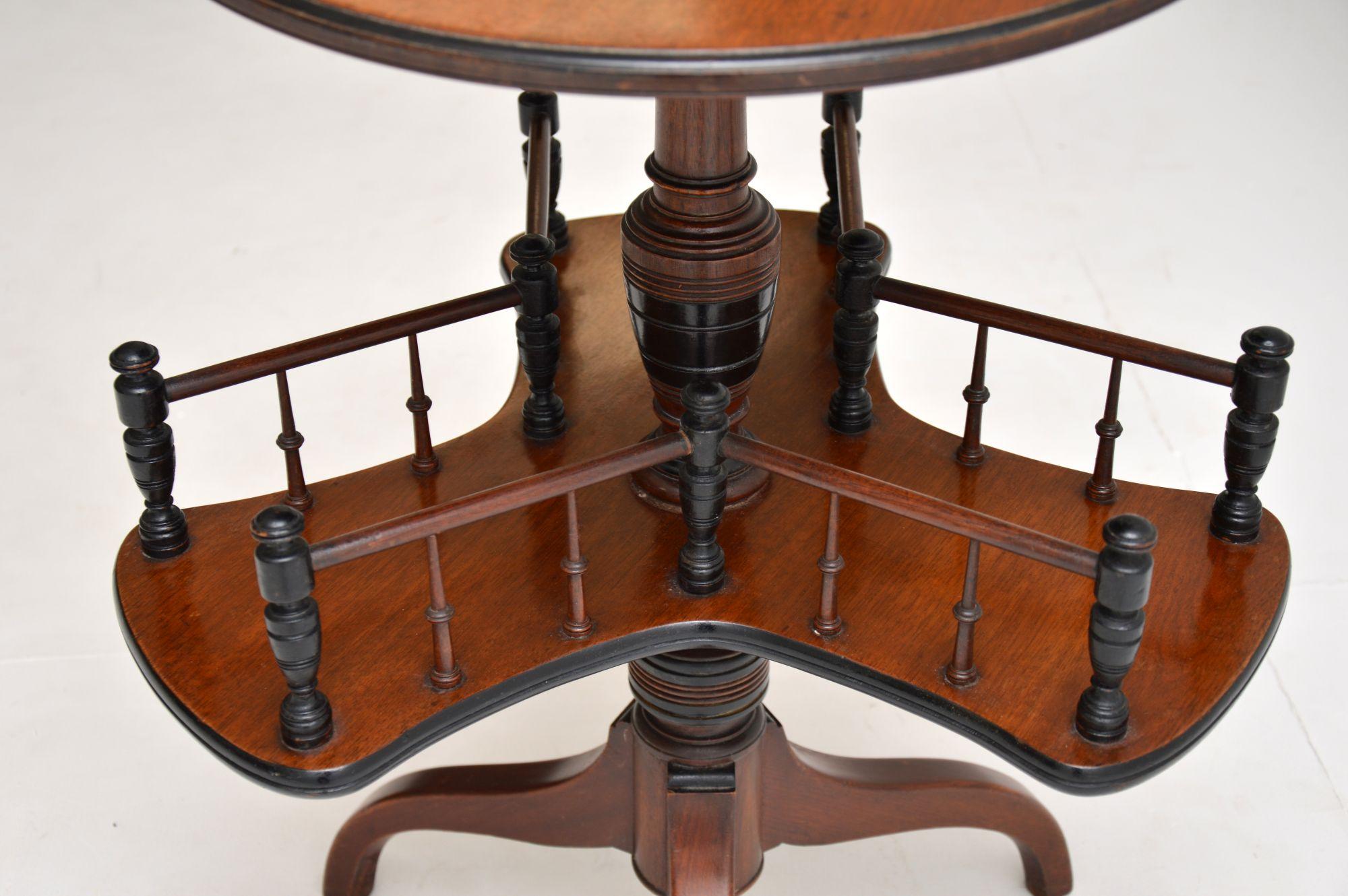 Late 19th Century Antique Victorian Mahogany Occasional Table Bookstand