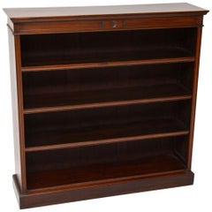 Antique Victorian Mahogany Open Bookcase