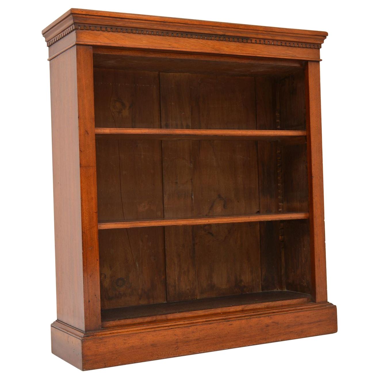 Antique Victorian Mahogany Open Bookcase