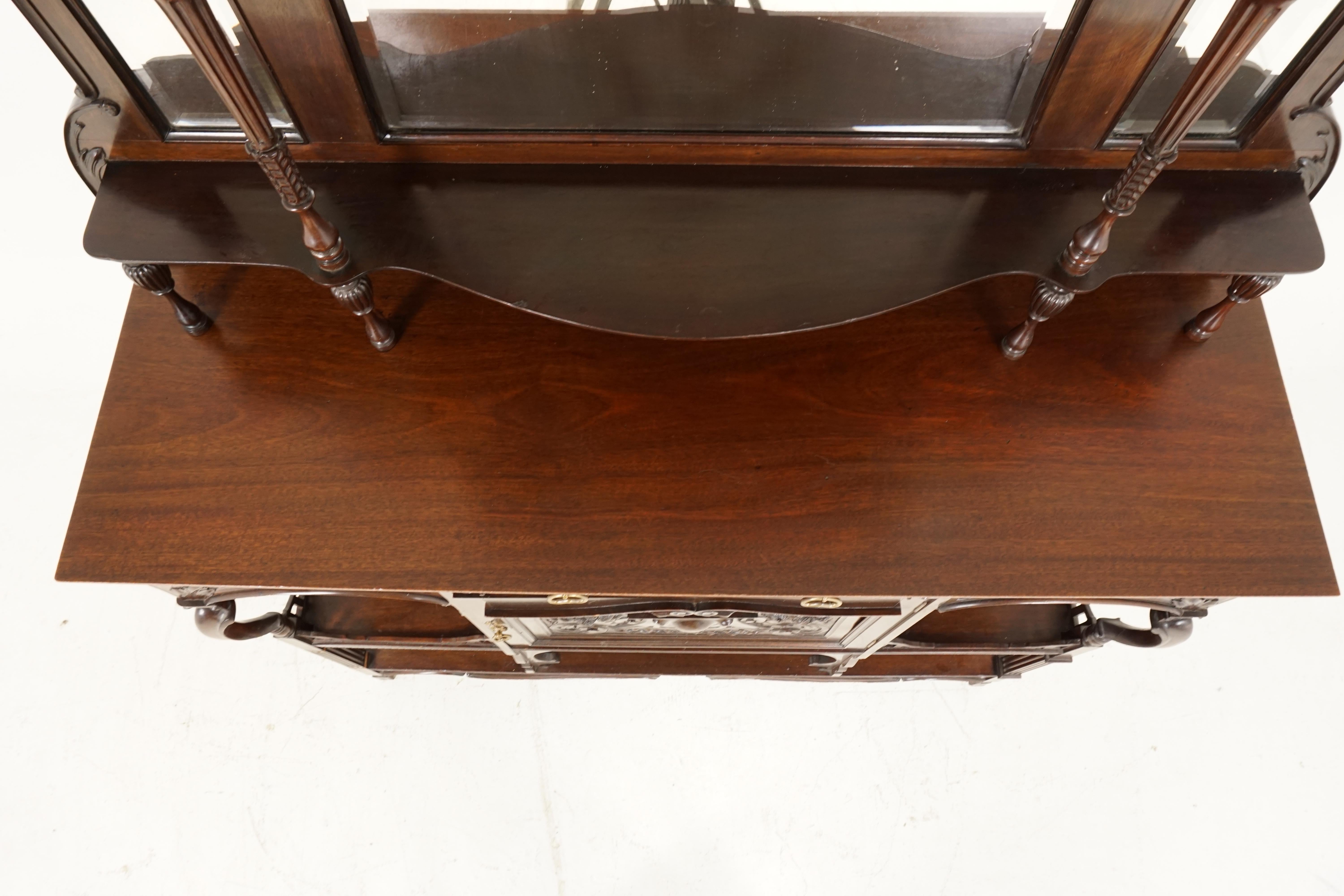 Hand-Crafted Antique Victorian Walnut Parlour, Side Display Cabinet, Scotland 1880, B2261