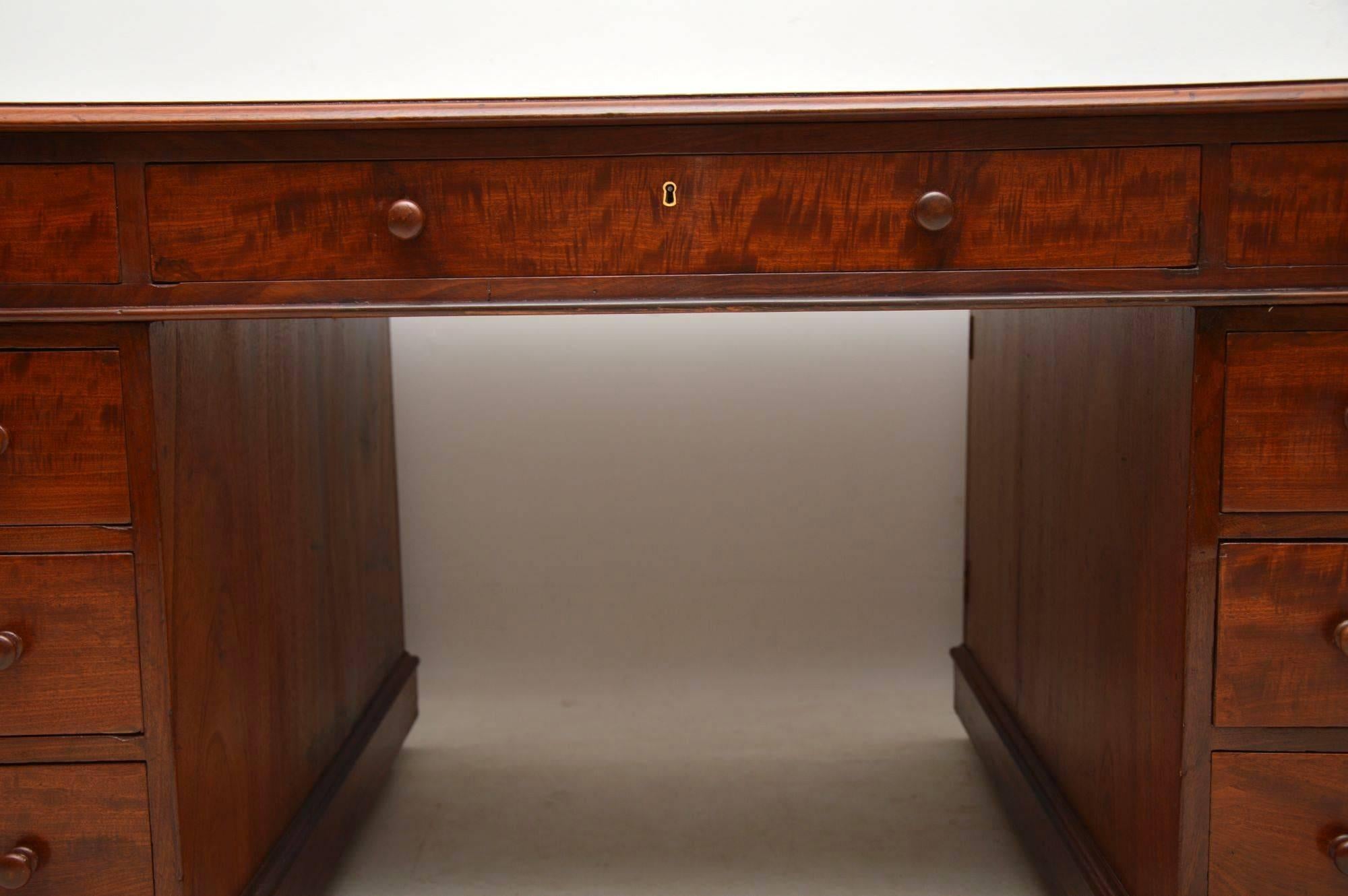 Antique Victorian Mahogany Partners Desk 3