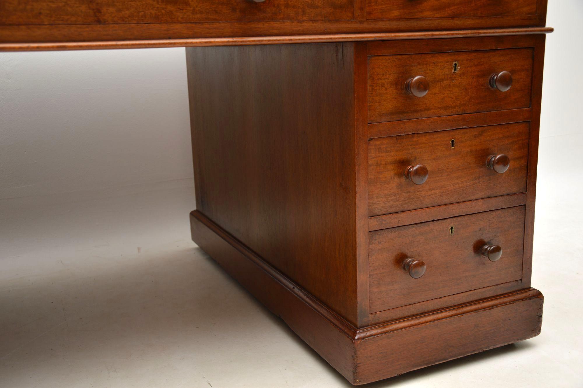 Antique Victorian Mahogany Partners Desk 4