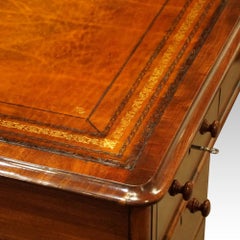 Antique Victorian Mahogany Pedestal Desk, circa 1860