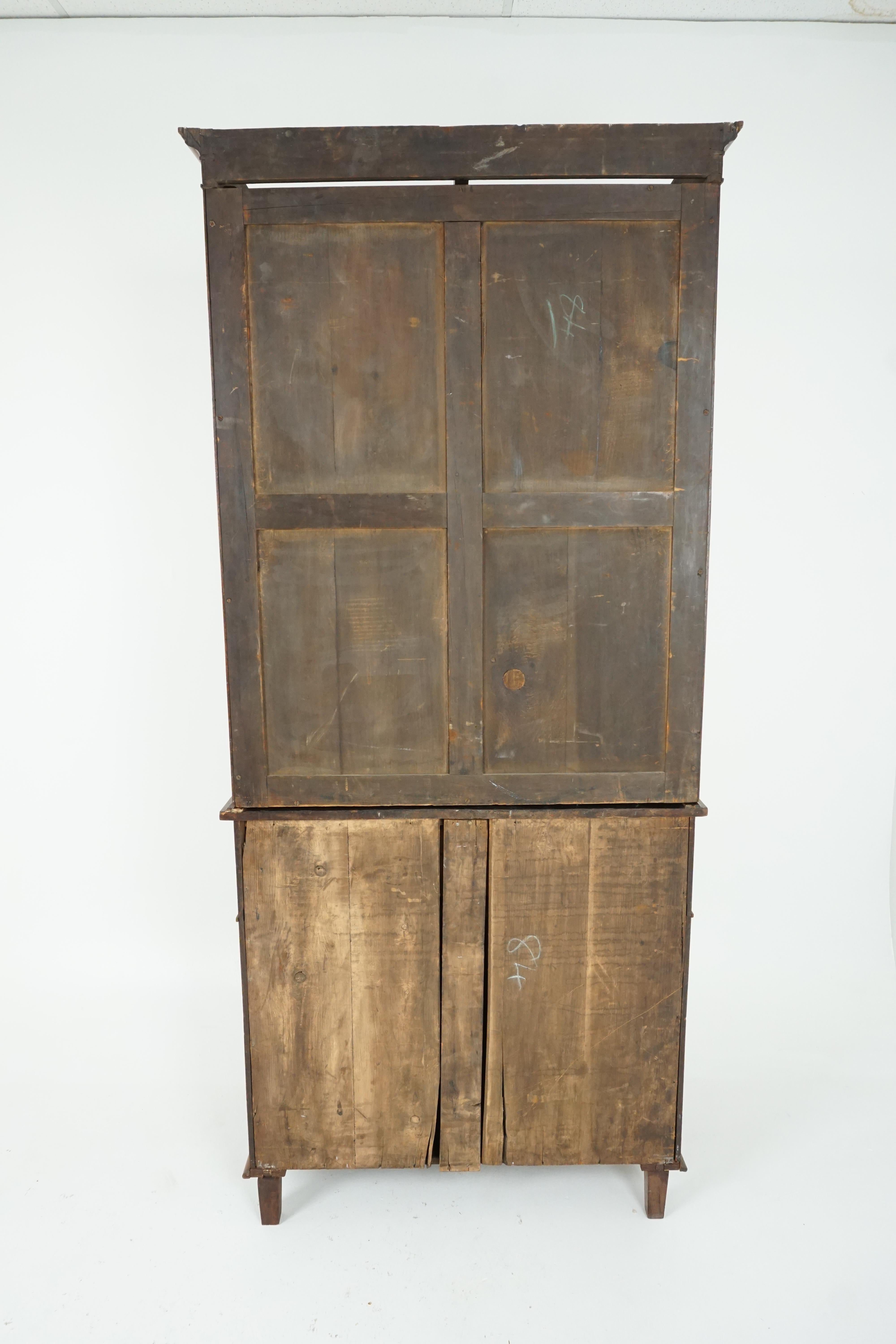 Antique Victorian Walnut Secrétaire Bookcase, Scotland 1870, B1953 4