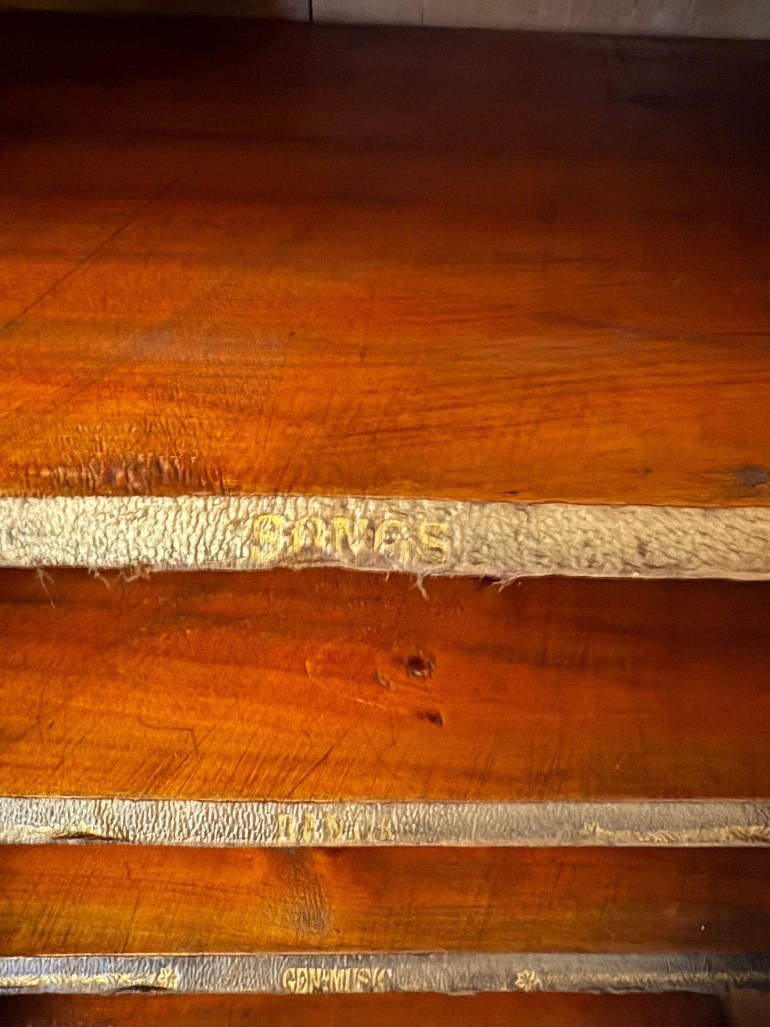 19th Century Antique Victorian Mahogany Sheet Music Cabinet For Sale